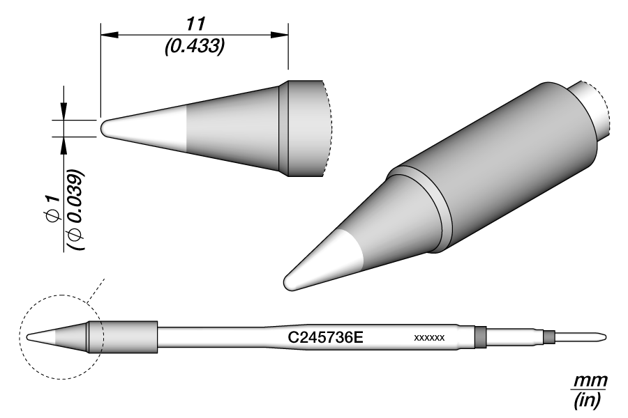 C245736E - Conical Cartridge Ø 1